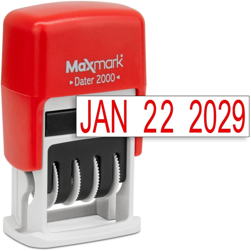 MaxMark 2000 Dater Self Inking Date Stamp - Red - Image 3